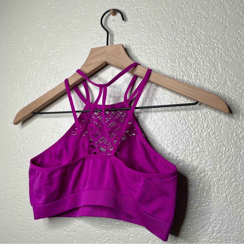 NWOT Victoria’s Secret Women's Bralette Halter Seamless Cutout Magenta Purple - Picture 7 of 10